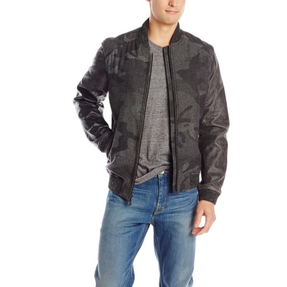 Robert Graham Evanson Camo Bomber Jacket NWOT